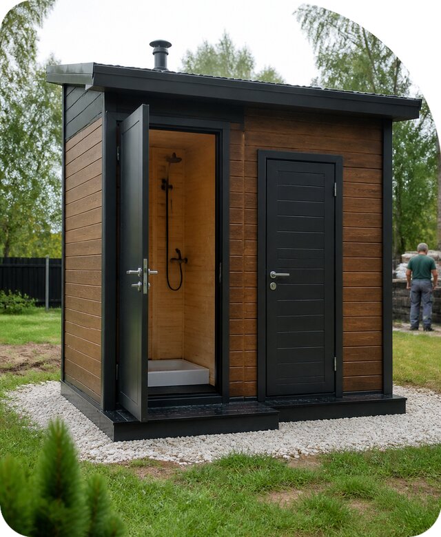 Строительство душа туалета в Мценске по цене от 86080 р. | РадиДОМА-Мцн